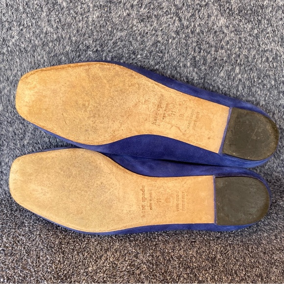KATE SPADE Norella Suede Ballet Flats with Rhinestone Buckles - Picture 7 of 13